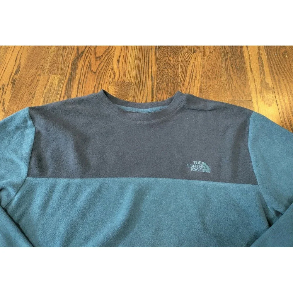 The North Face Fleece Pullover Men's Large Navy and Blue Warm Comfy Casual